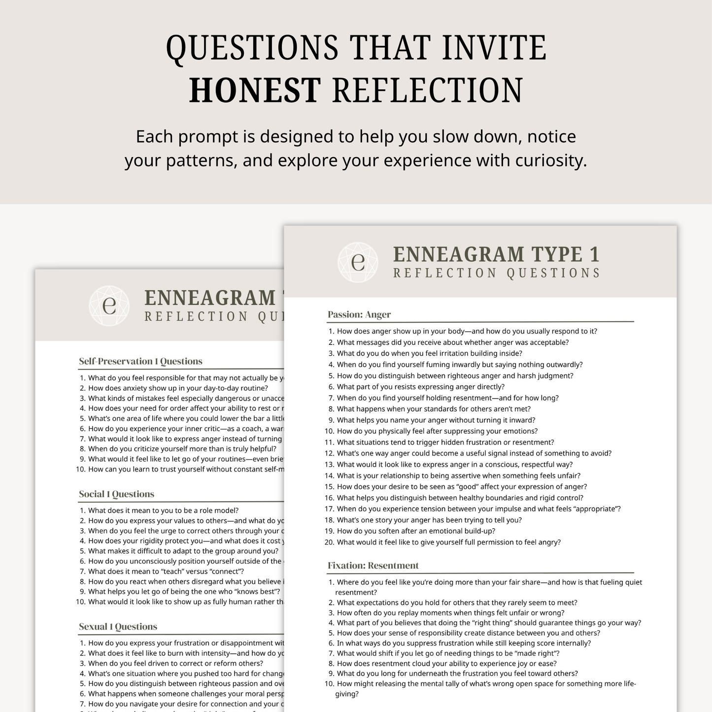 Enneagram Type 1 Reflection Questions