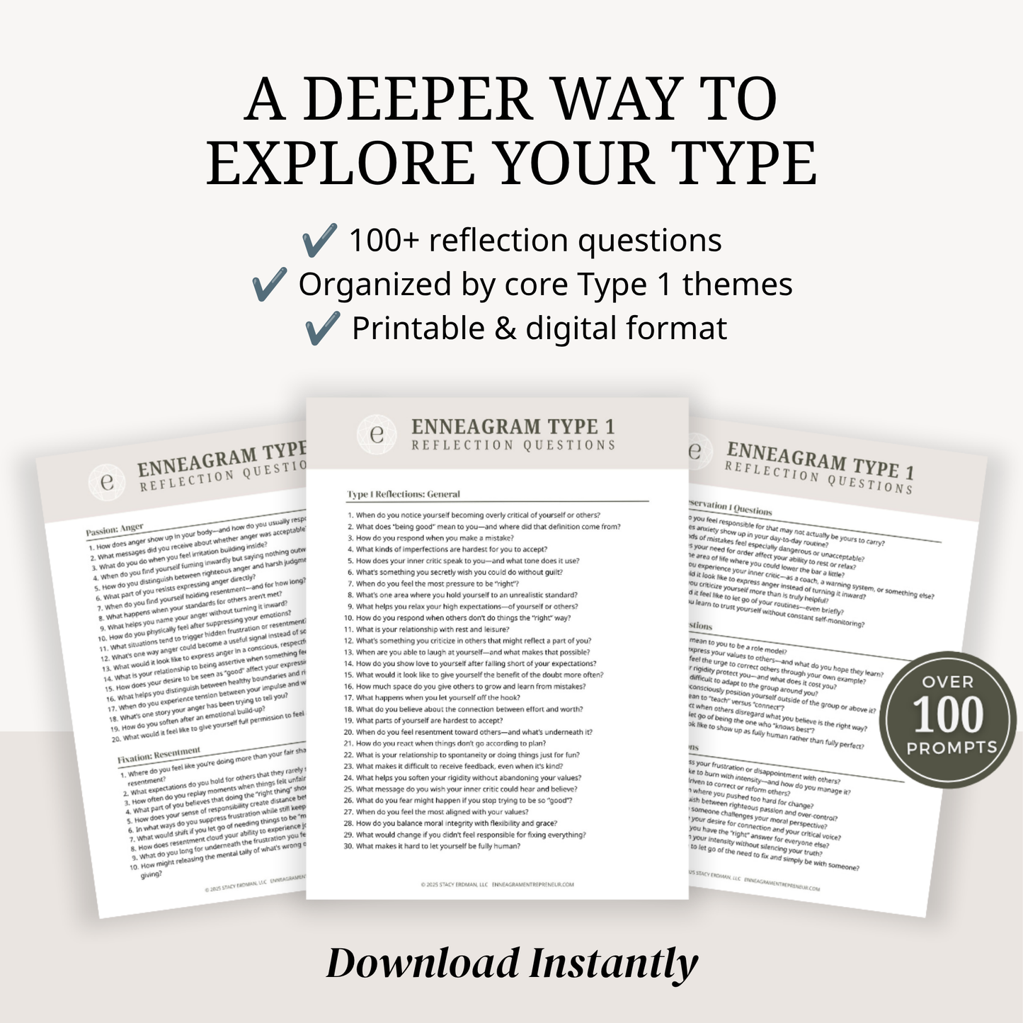 Enneagram Type 1 Reflection Questions