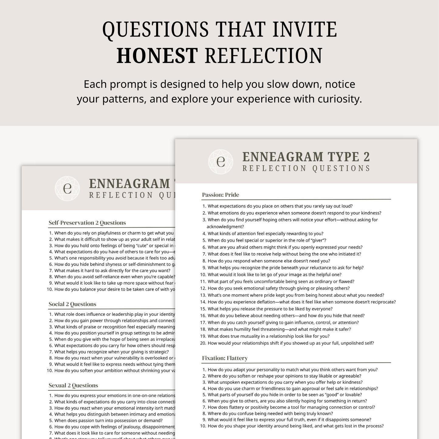 Enneagram Type 2 Reflection Questions
