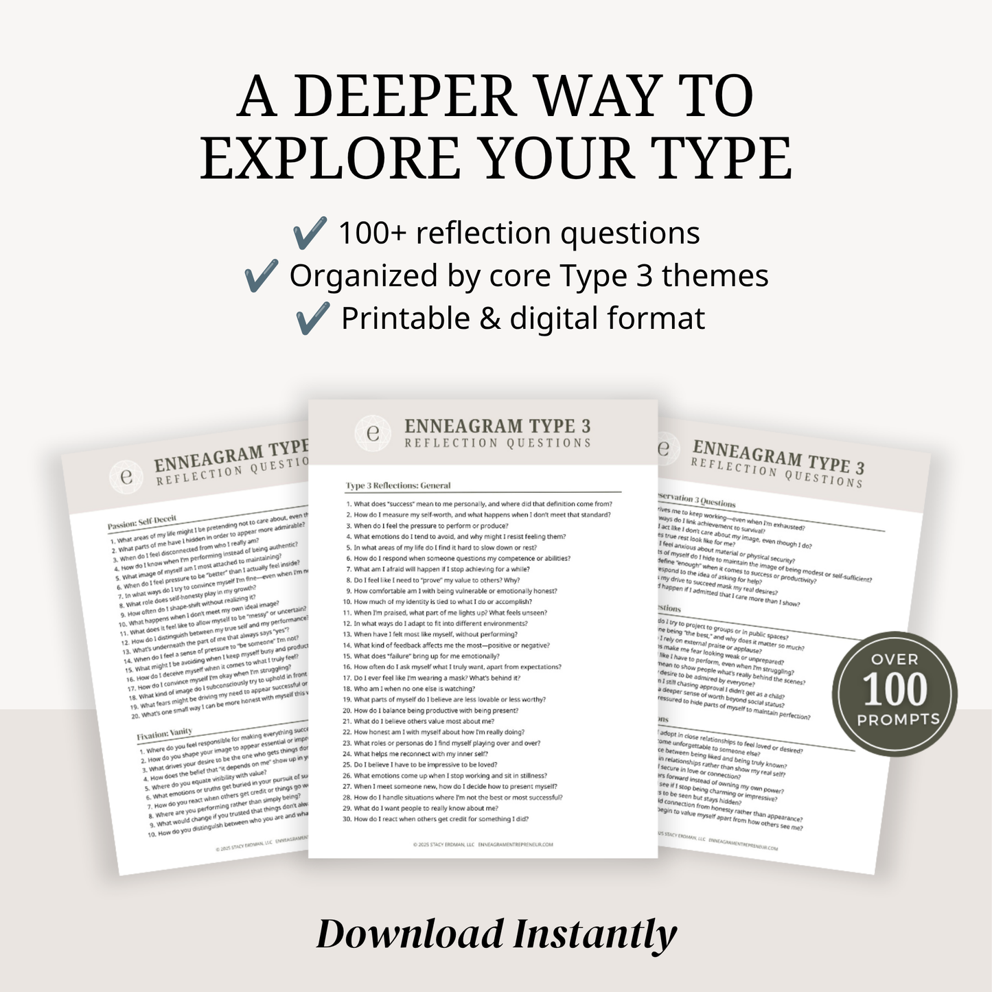 Enneagram Type 3 Reflection Questions