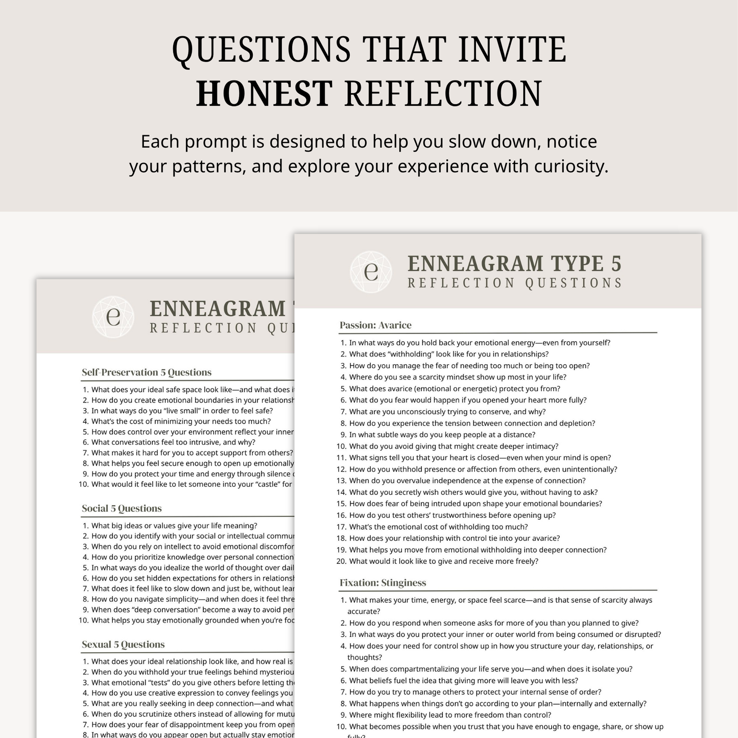 Enneagram Type 5 Reflection Questions