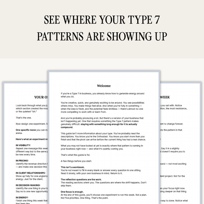 Enneagram Type 7 Business Pattern Guide