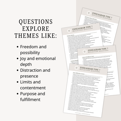Enneagram Type 7 Reflection Questions