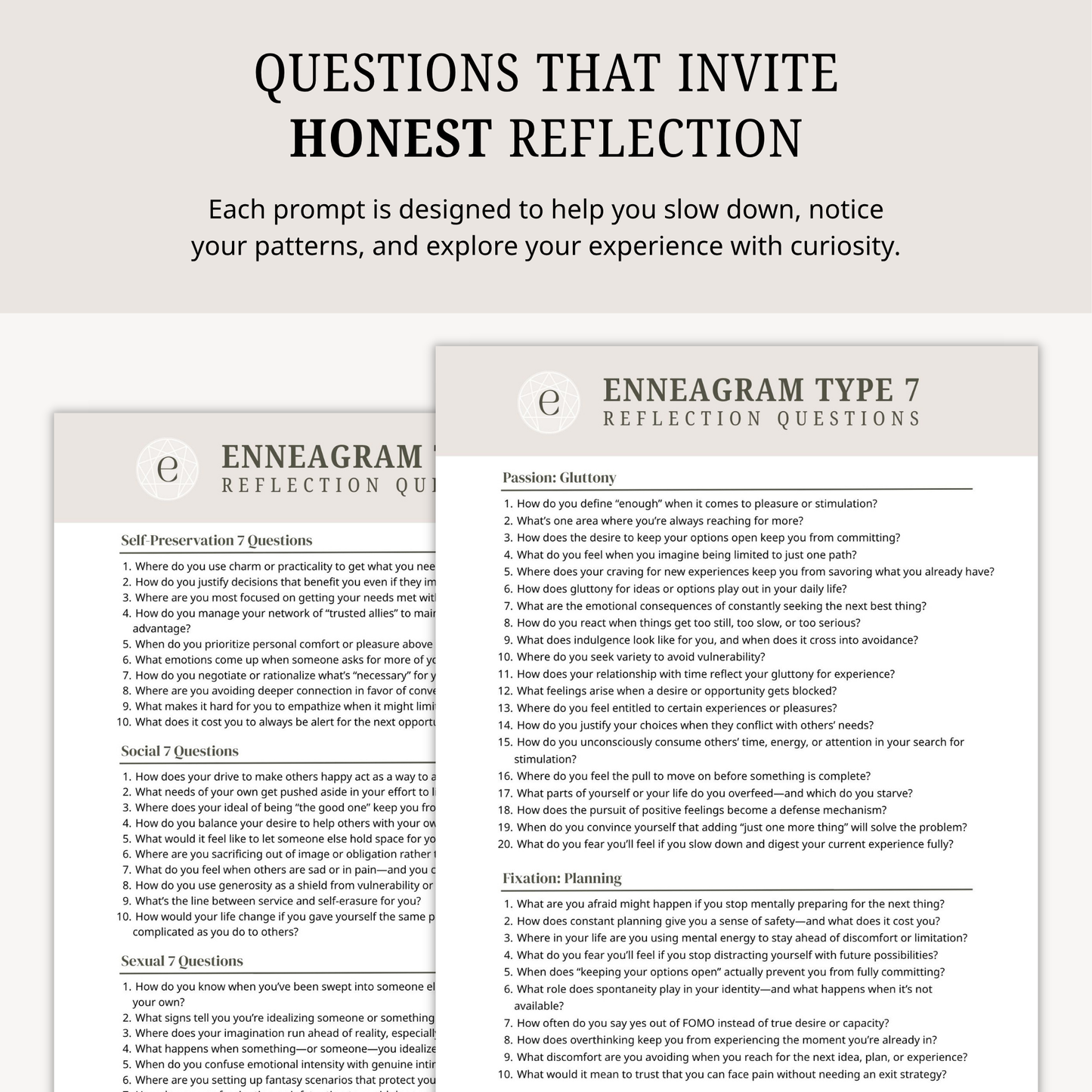 Enneagram Type 7 Reflection Questions