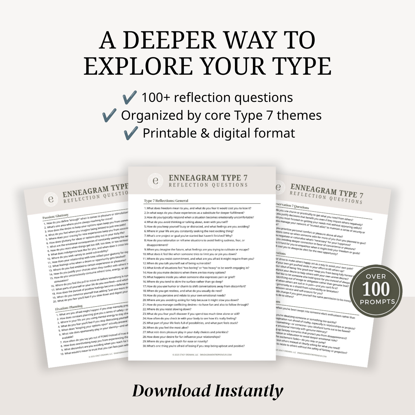 Enneagram Type 7 Reflection Questions