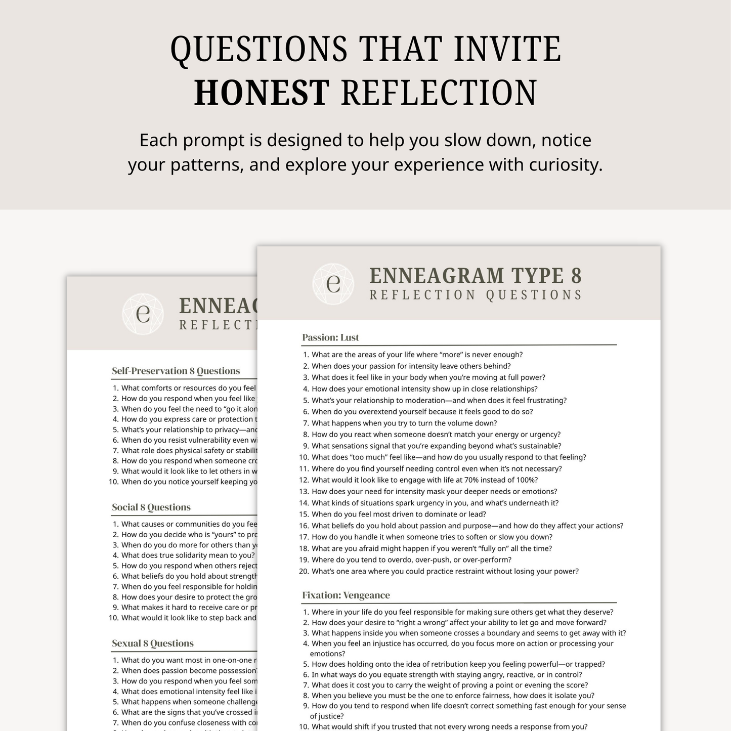 Enneagram Type 8 Reflection Questions