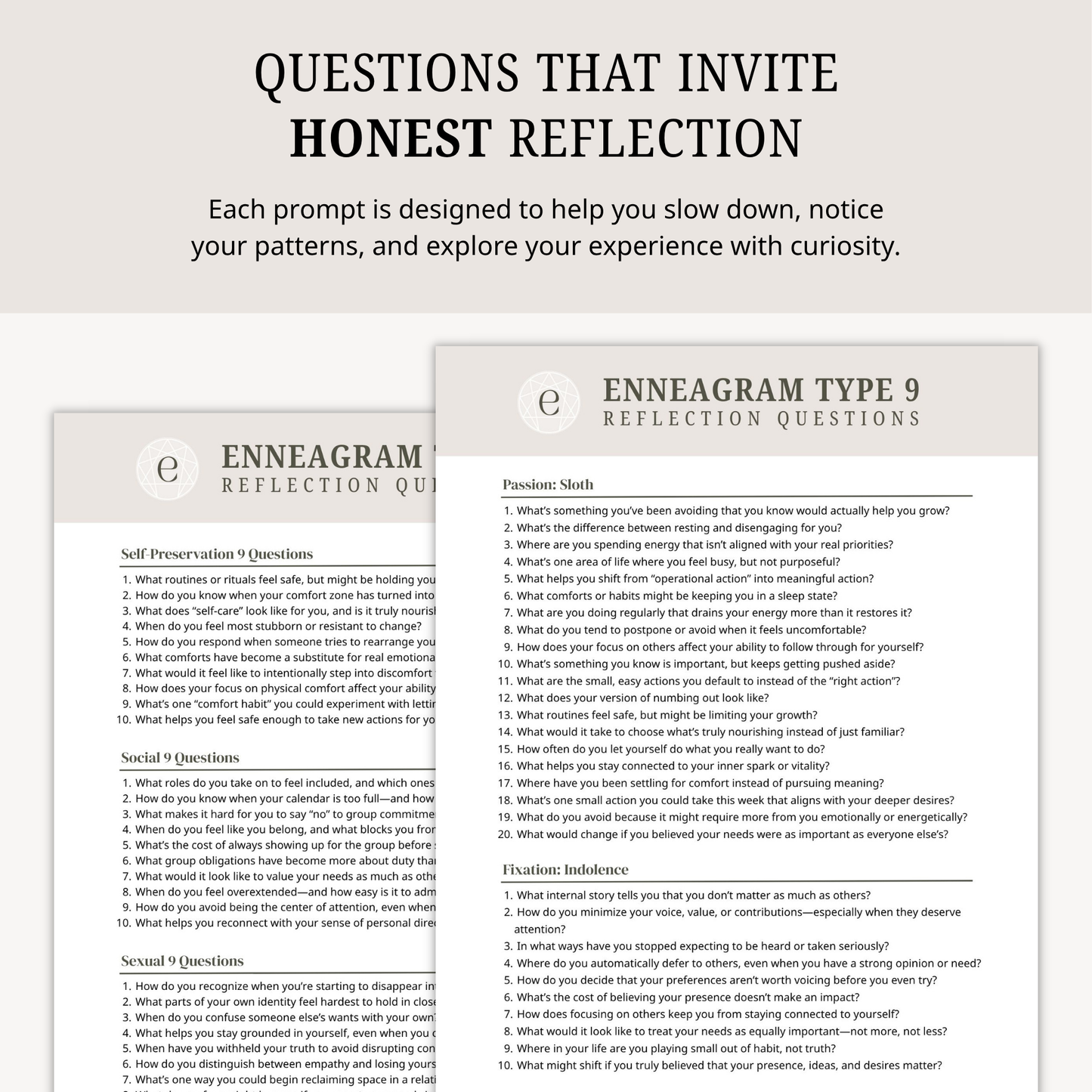 Enneagram Type 9 Reflection Questions