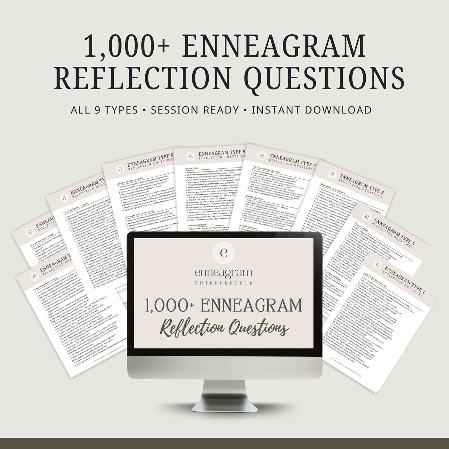 1,000+ Enneagram Reflection Questions | Coaching & Journaling Prompt Library (PDF)