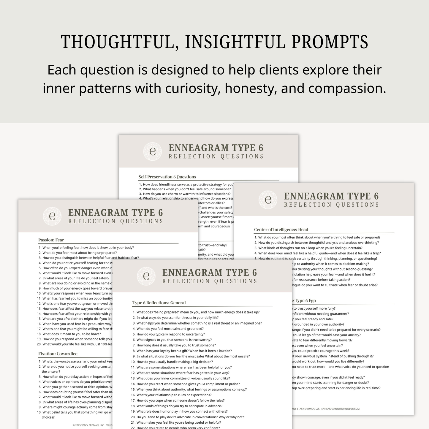1,000+ Enneagram Reflection Questions | Coaching & Journaling Prompt Library (PDF)