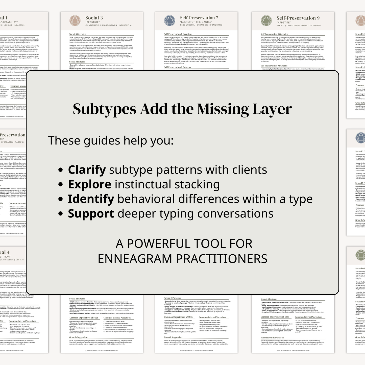 Enneagram Subtype Info Sheets (All 27 Subtypes)