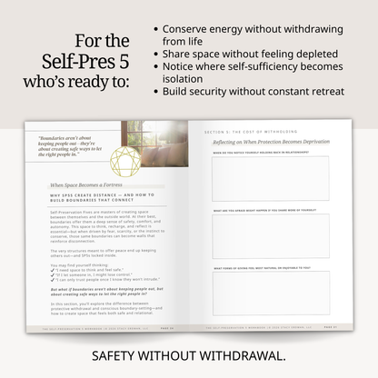 Enneagram Self-Preservation 5 Workbook (SP5)